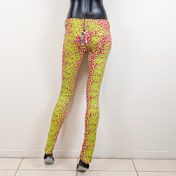 TRIPP NYC Neon Leopard Print Skinny Jeans size 25 - Picture 4 of 12